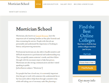 Tablet Screenshot of mortician-school.com